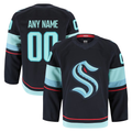 Pouc Custom S.Kraken Navy Home Authentic Pro Jerseys
