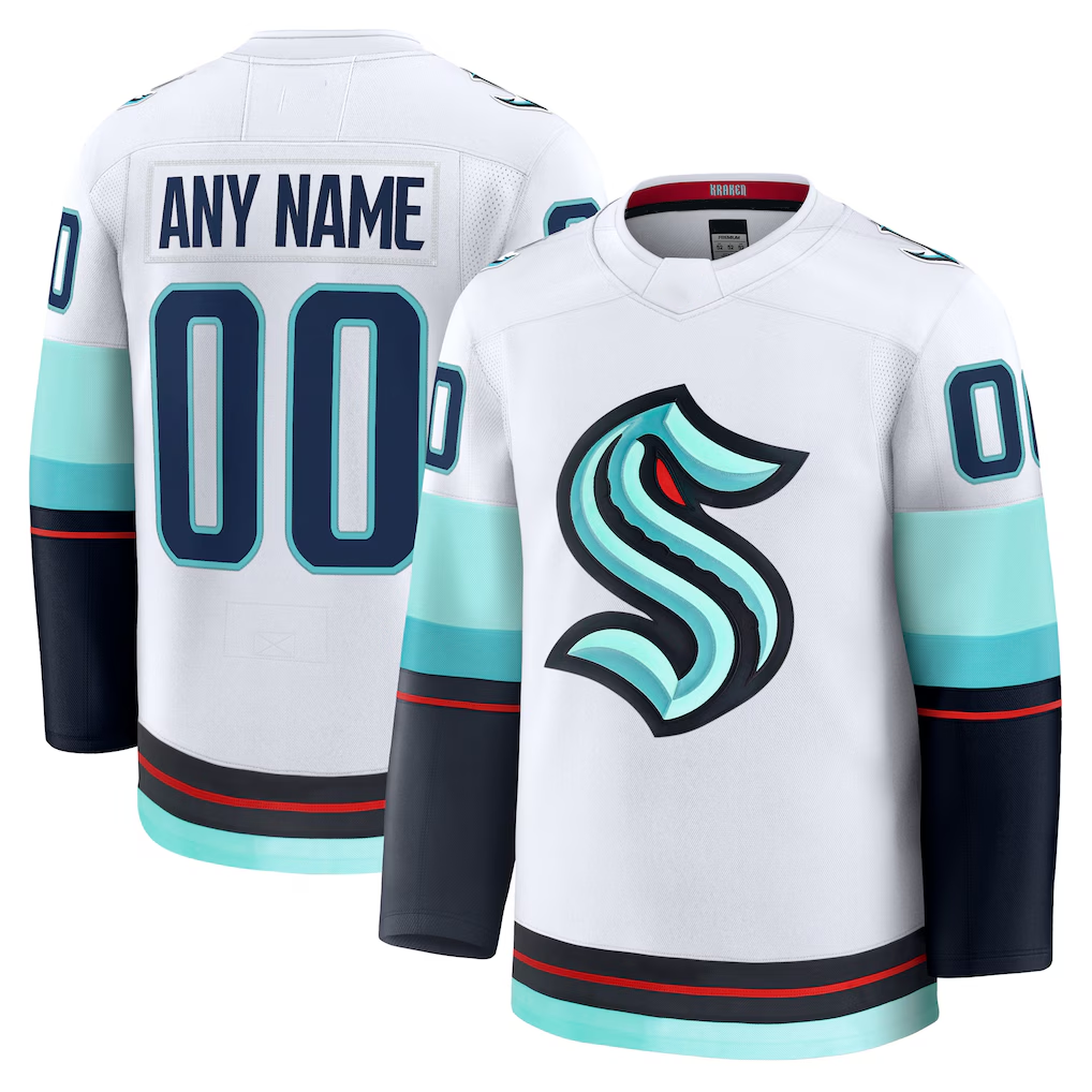 Pouc Custom S.Kraken White Away Premium Jerseys