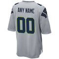 Pouc Custom S.Seahawks Gray Alternate Game Stitched Jerseys