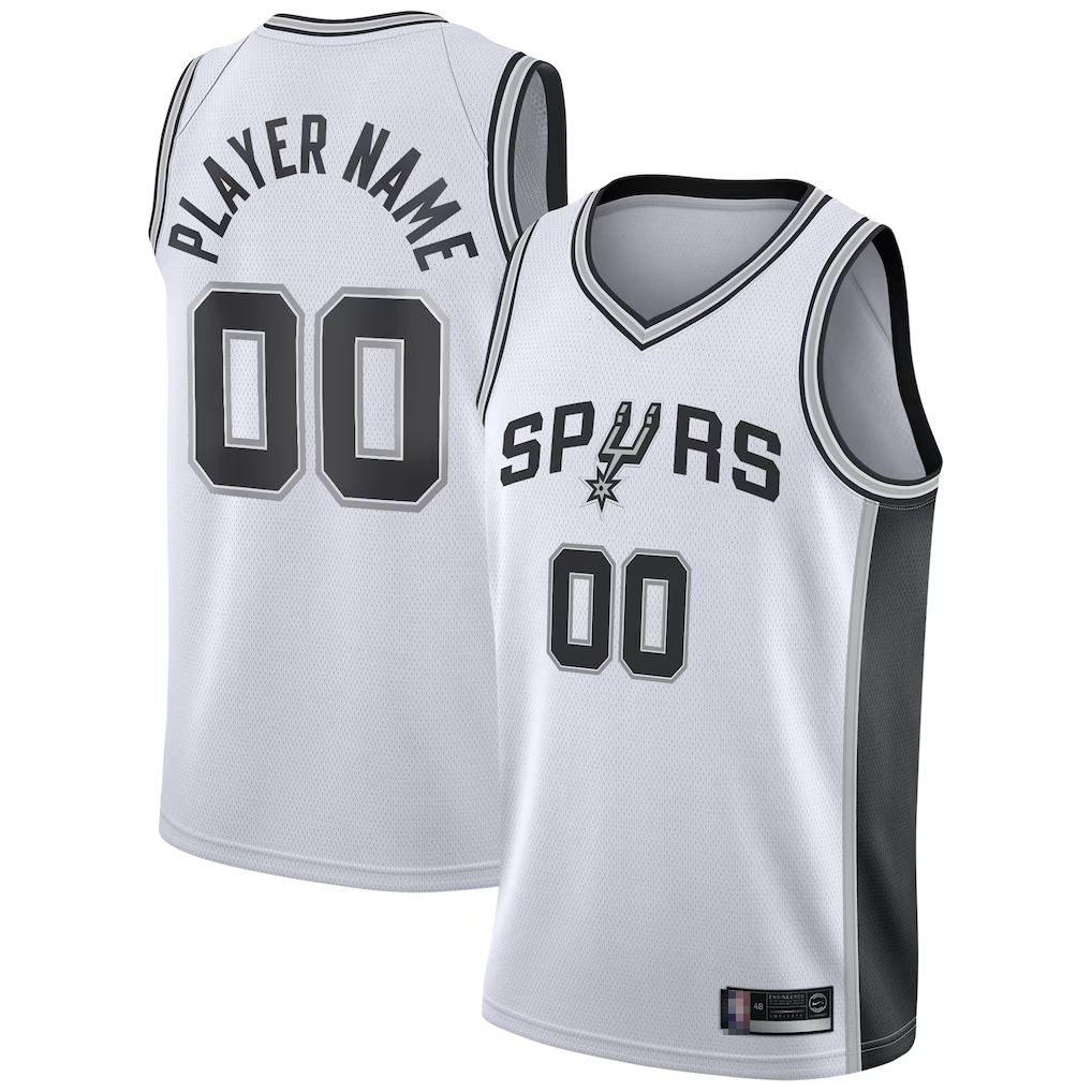 Pouc Custom SA.Spurs White 2020-2021 Swingman Jerseys - Association Edition