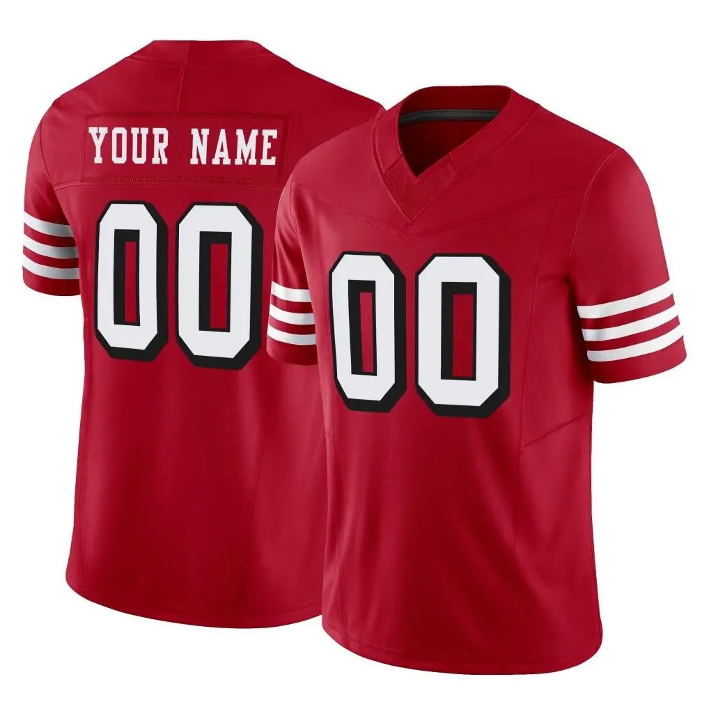 Pouc Custom SF.49ers Red Limited Alternate Vapor F.U.S.E. Home Game Any Name & Numbers Stitched Jerseys
