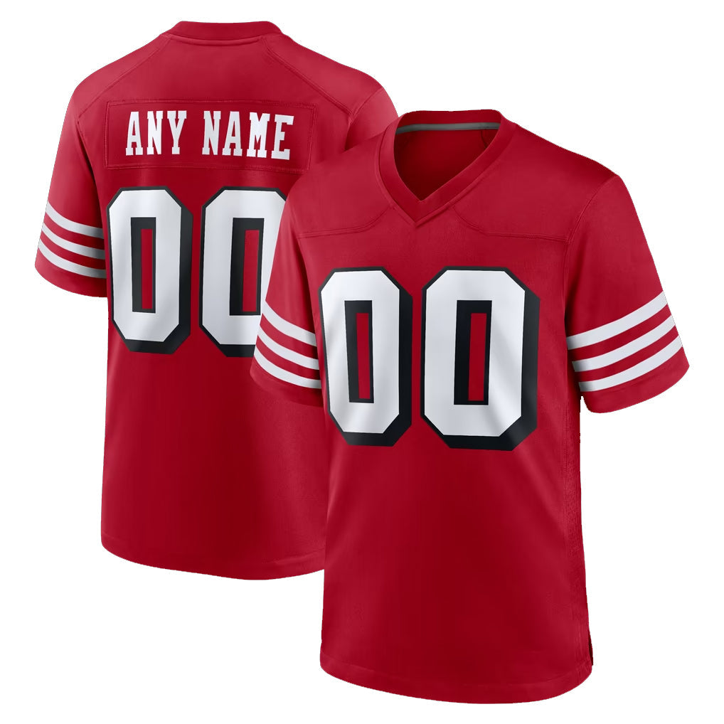 Pouc Custom SF.49ers Red Limited Alternate Vapor Home Game Any Name & Numbers Stitched Jerseys
