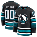 Pouc Custom S.Jose Sharks Black Alternate Premium Jerseys