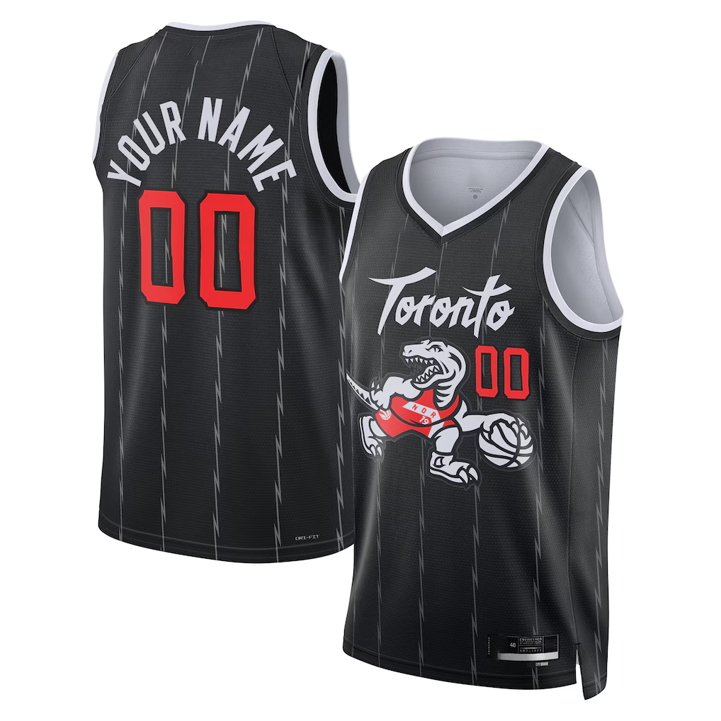 Pouc Custom T.Raptors Black 2025-26 City Edition Swingman Jerseys