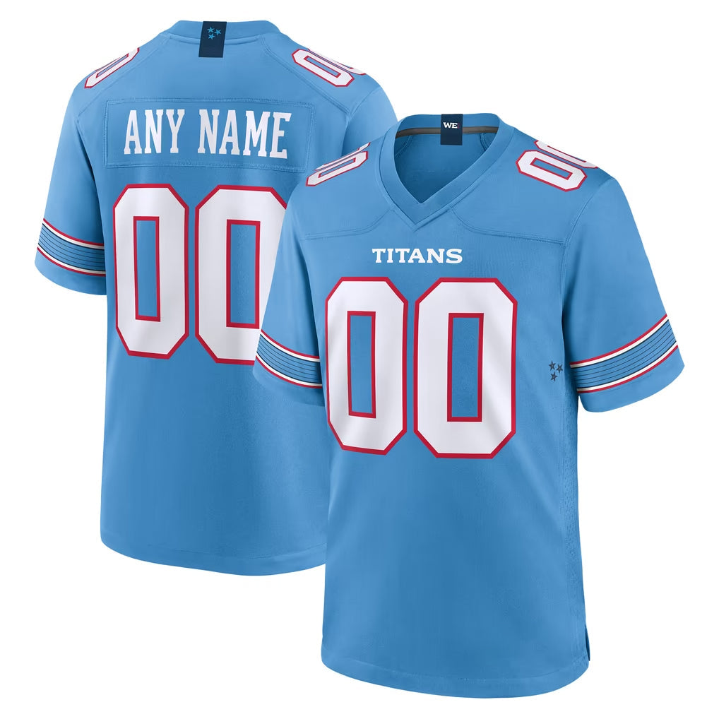 Pouc Custom T.Titans Light Blue 2026 Game Home Any Name & Numbers Stitched Jerseys