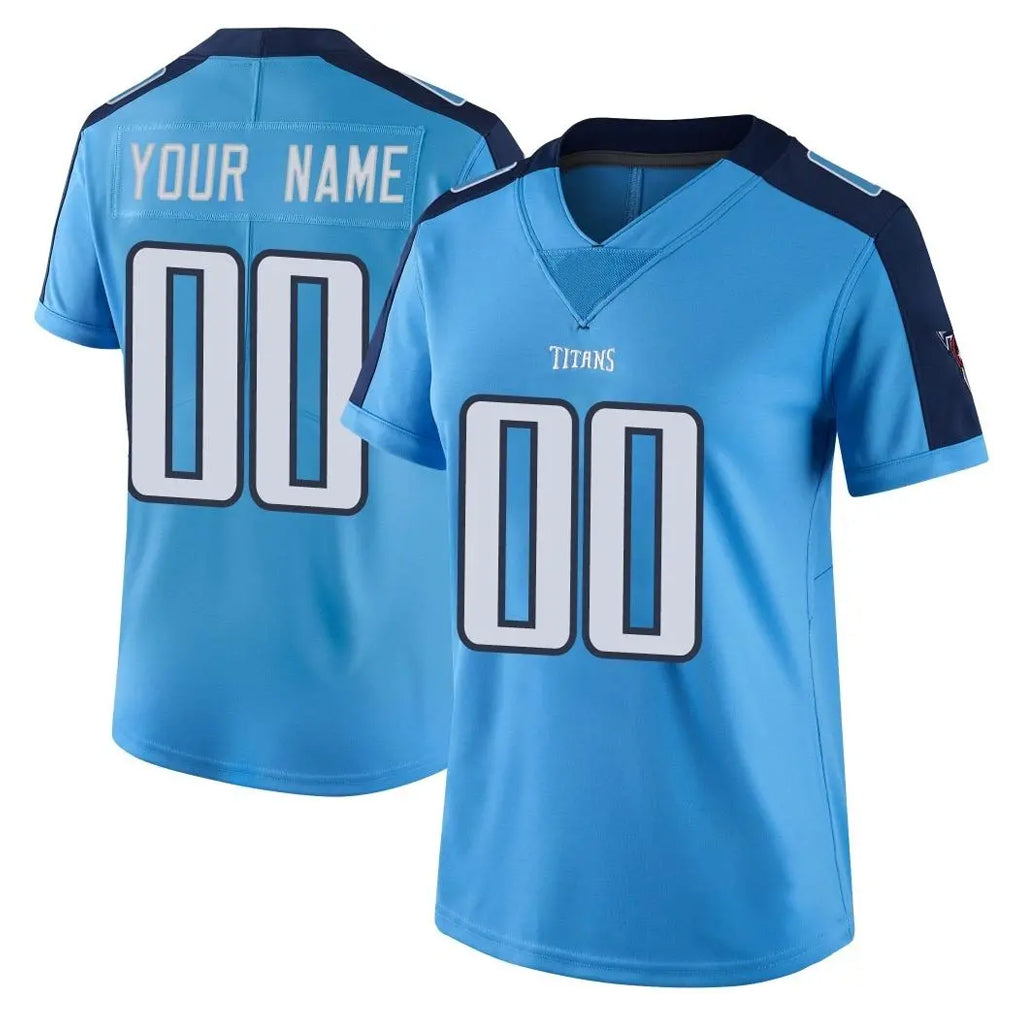 Pouc Custom T.Titans Light Blue Limited Color Rush Home Game Any Name & Numbers Stitched Jerseys