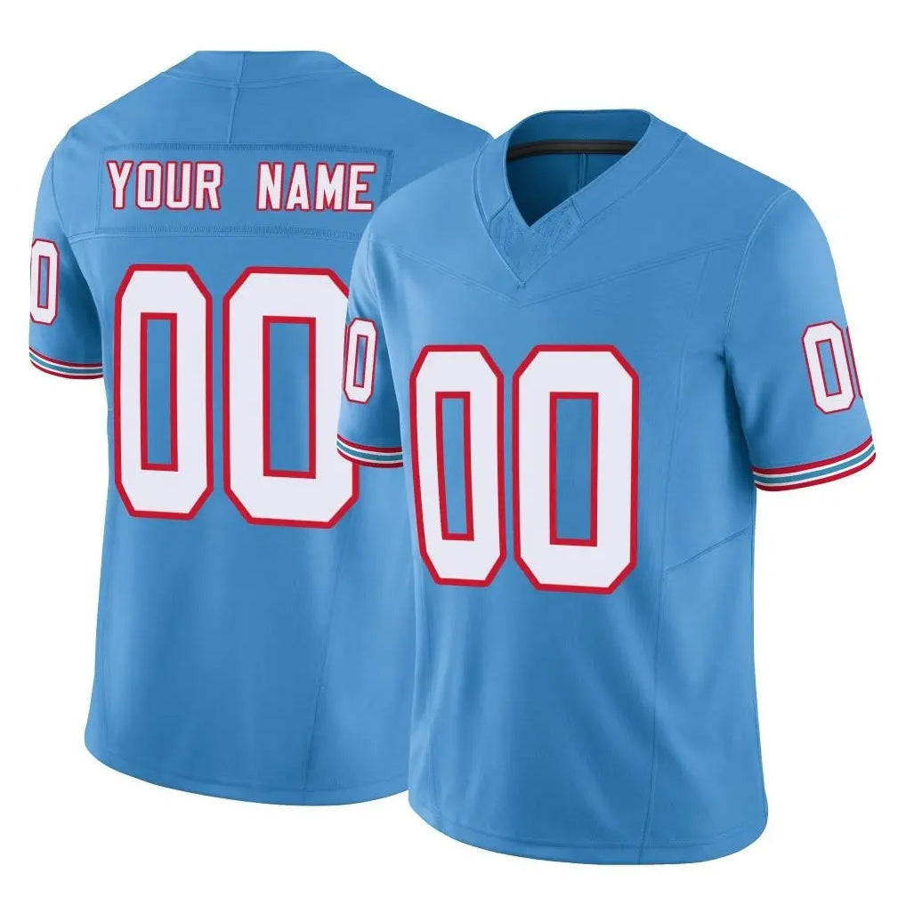 Pouc Custom T.Titans Light Blue Limited Vapor F.U.S.E. Home Game Any Name & Numbers Stitched Jerseys
