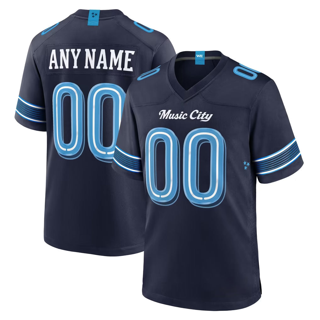 Pouc Custom T.Titans Navy 2026 Rivalries Collection Home Game Any Name & Numbers Stitched Jerseys