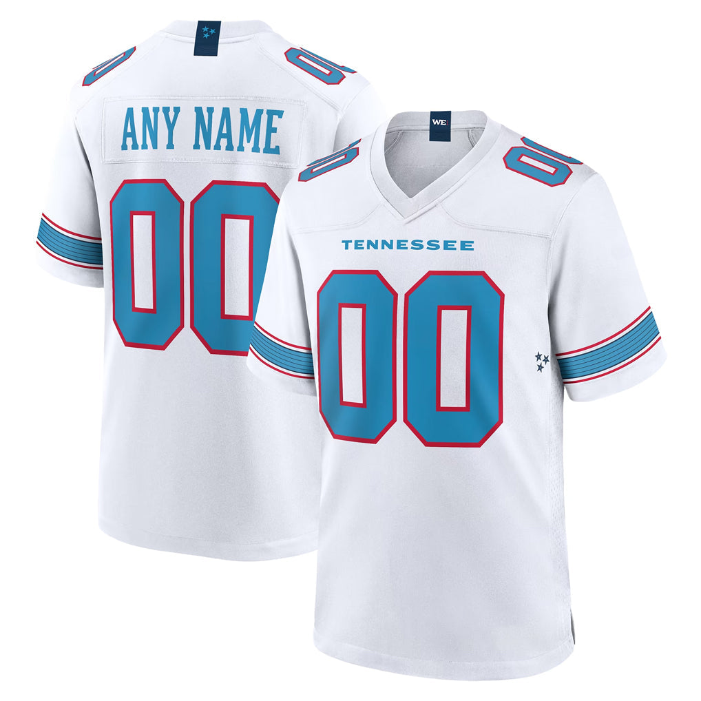 Pouc Custom T.Titans White 2026 Game Home Any Name & Numbers Stitched Jerseys