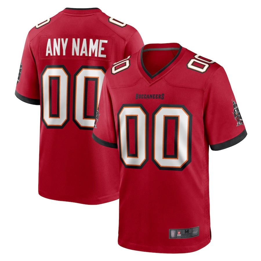 Pouc Custom TB.Buccaneers Red Replica Game Stitched Jerseys