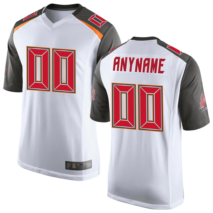 Pouc Custom TB.Buccaneers White Game Stitched Jerseys