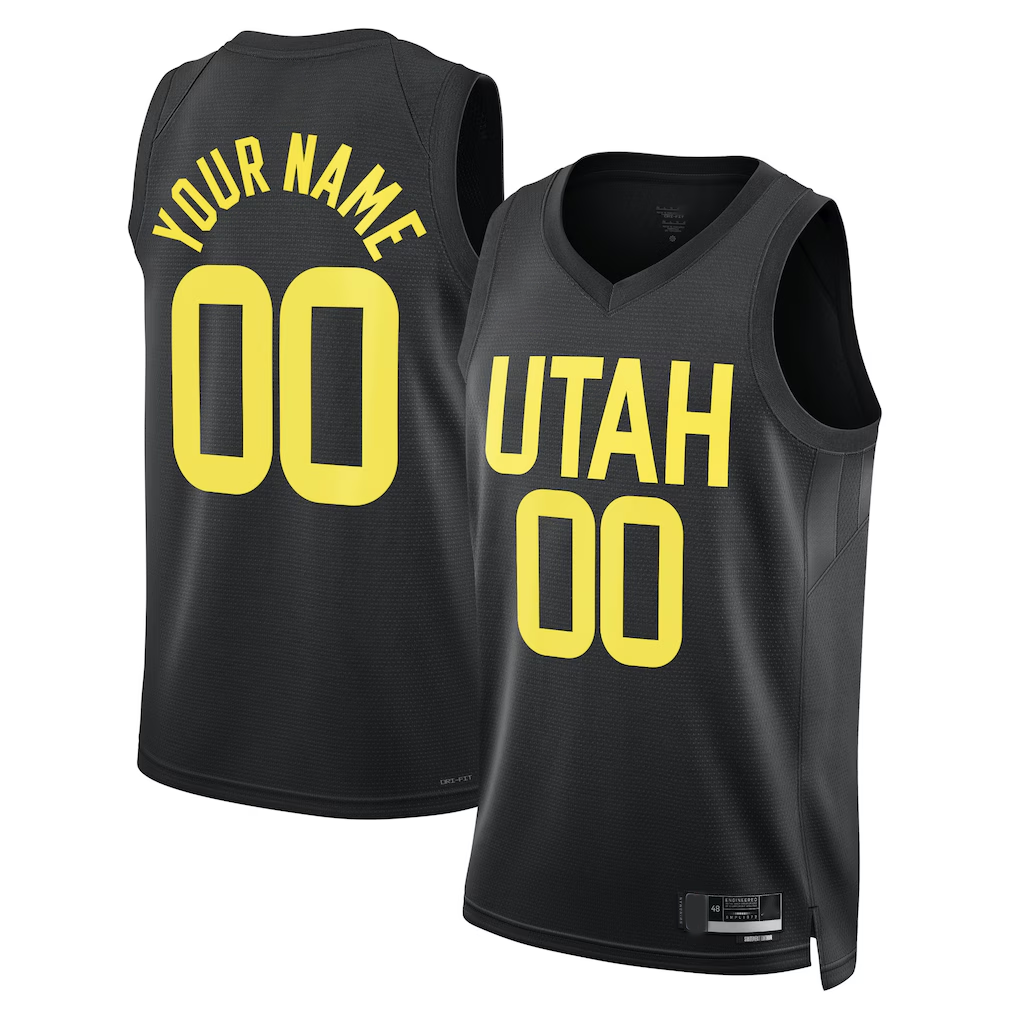 Pouc Custom U.Jazz Black 2022-2023 Swingman Jerseys- Statement Edition