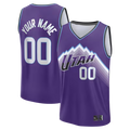Pouc Custom U.Jazz Fanatics Purple Fast Break Replica Custom Jerseys - Icon Edition