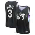 Pouc U.Jazz #3 Keyonte George Fanatics Black Fast Break Replica Jerseys - Statement Edition