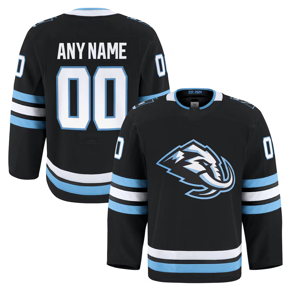 Pouc Custom U.Mammoth Black Home Authentic Pro Jerseys