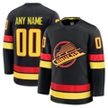 Pouc Custom V.Canucks Black Alternate Premium Jerseys