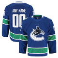 Pouc Custom V.Canucks Blue Home Authentic Pro Jerseys