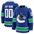 Pouc Custom V.Canucks Blue Home Premium Jerseys