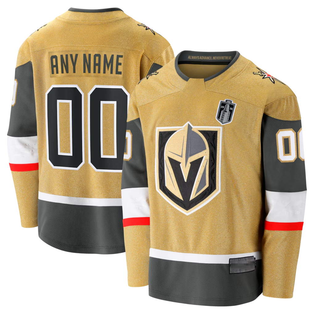 Pouc Custom V.Golden Knights Gold 2026 Stanley Cup Final Breakaway Jerseys