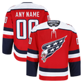 Pouc Custom W.Capitals Red Alternate Authentic Pro Jerseys
