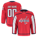 Pouc Custom W.Capitals Red Home Authentic Pro Jerseys