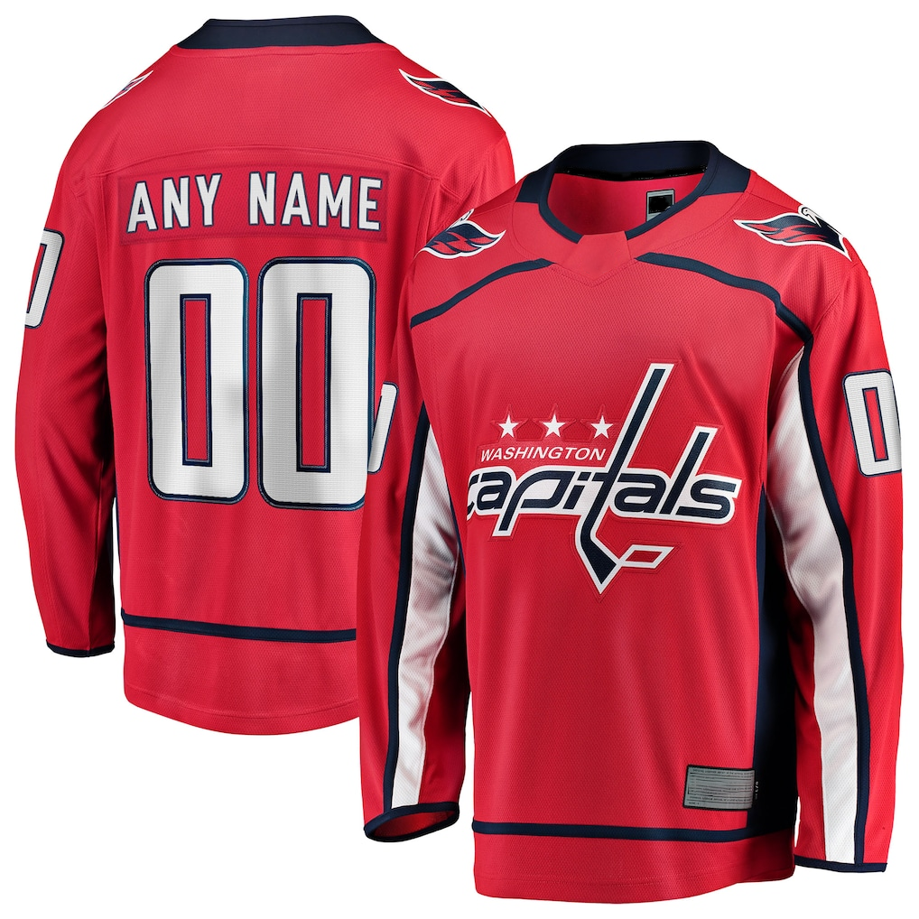 Pouc Custom W.Capitals Red Home Breakaway Jerseys