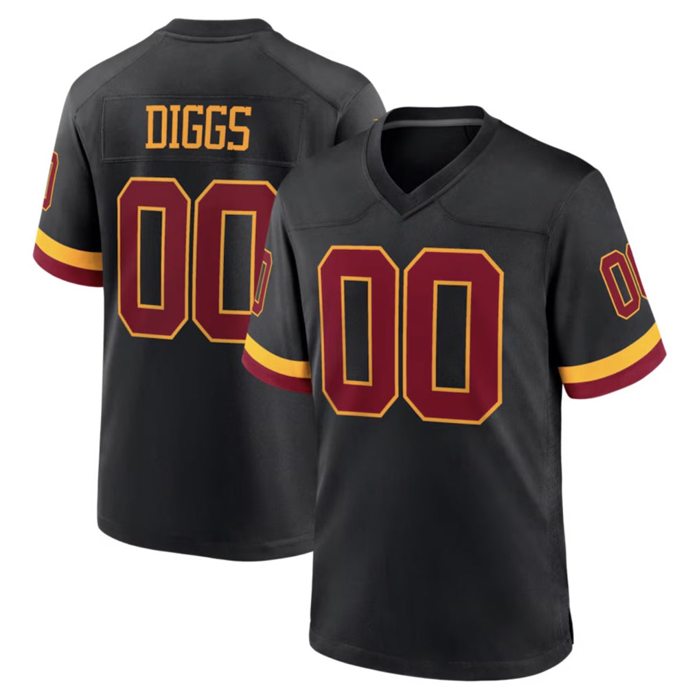 Pouc Custom W.Commanders Black Limited Home Game Any Name & Numbers Stitched Jerseys