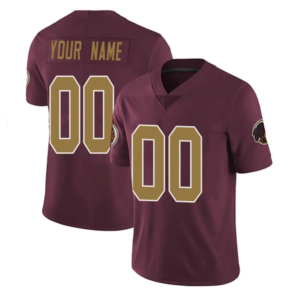 Pouc Custom W.Commanders Burgundy Alternate Vapor Untouchable Home Game Any Name & Numbers Stitched Jerseys