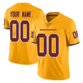 Pouc Custom W.Commanders Gold Limited Color Rush Home Game Any Name & Numbers Stitched Jerseys