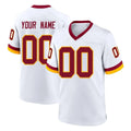 Pouc Custom W.Commanders White Home Game Any Name & Numbers Stitched Jerseys
