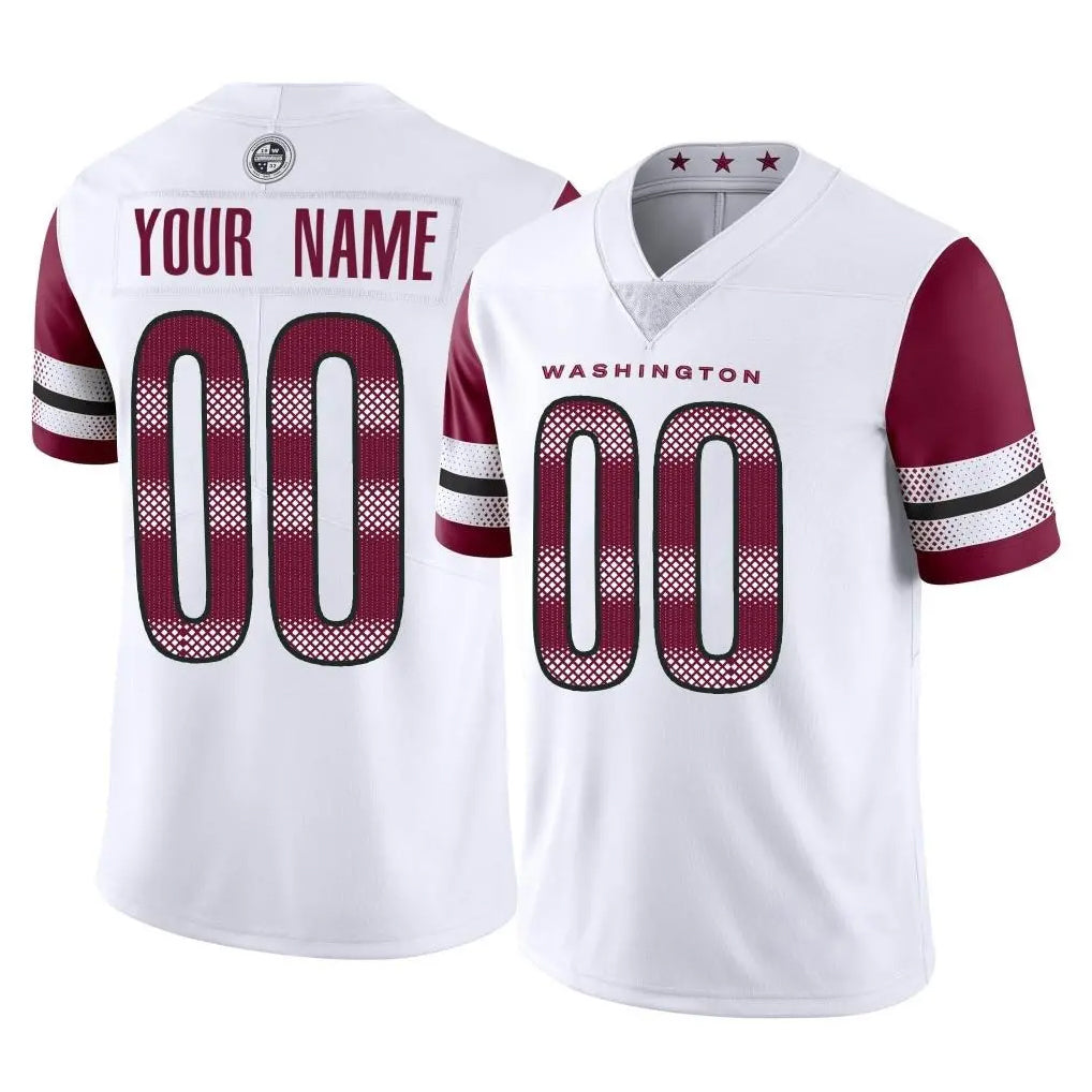 Pouc Custom W.Commanders White Limited Vapor Home Game Any Name & Numbers Stitched Jerseys
