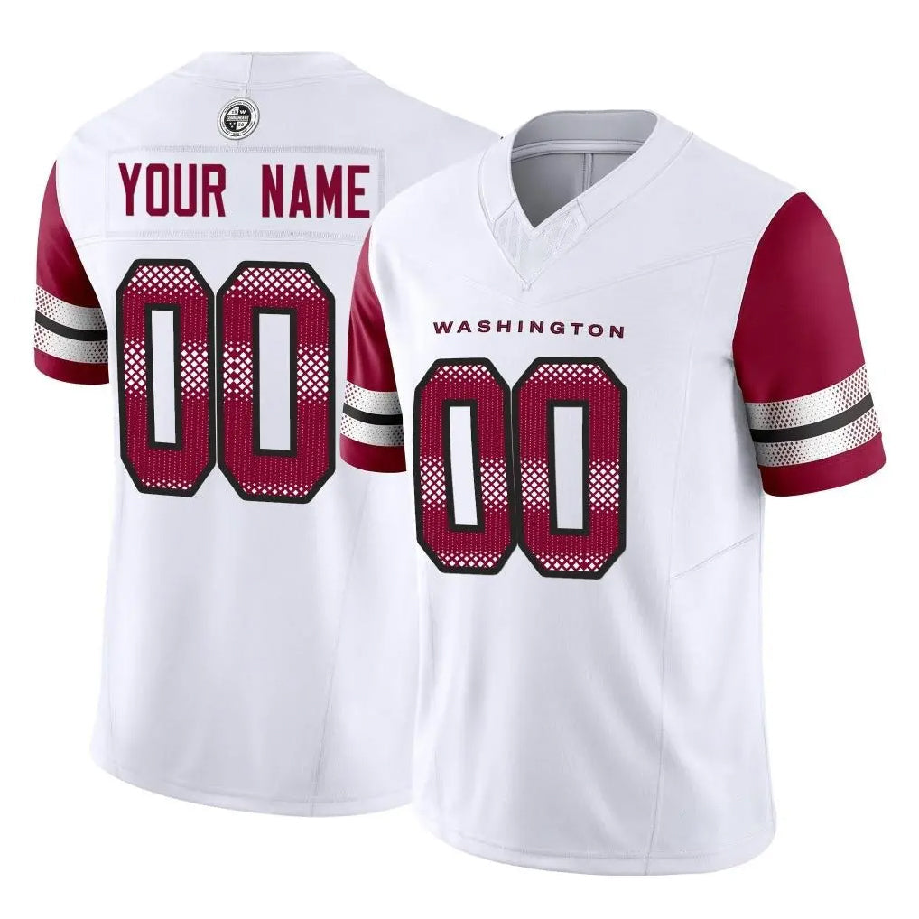Pouc Custom W.Commanders White Vapor F.U.S.E. Limited Home Game Any Name & Numbers Stitched Jerseys