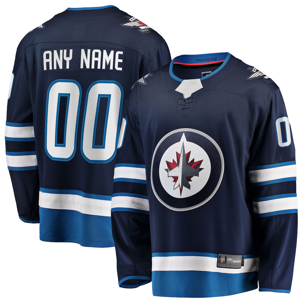 Pouc Custom W.Jets Blue Home Breakaway Jerseys