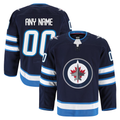 Pouc Custom W.Jets Navy Home Authentic Pro Jerseys
