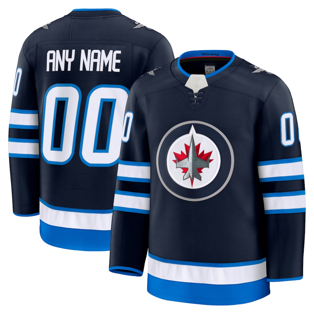 Pouc Custom W.Jets Navy Home Premium Jerseys