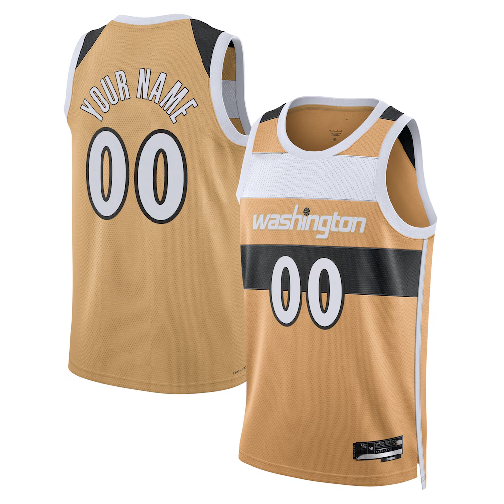Pouc Custom W.Wizards Gold 2025-26 City Edition Swingman Jerseys
