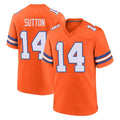 Pouc D.Broncos #14 Courtland Sutton Player Orange Alternate Collection Throwback Game Stitched Jerseys