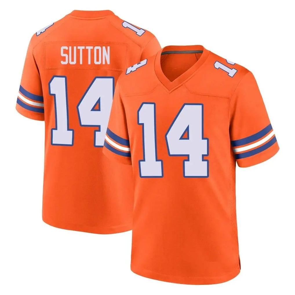 Pouc D.Broncos #14 Courtland Sutton Player Orange Alternate Collection Throwback Game Stitched Jerseys