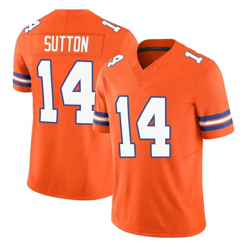 Pouc D.Broncos #14 Courtland Sutton Player Orange Limited Alternate Vapor F.U.S.E. Throwback Game Stitched Jerseys