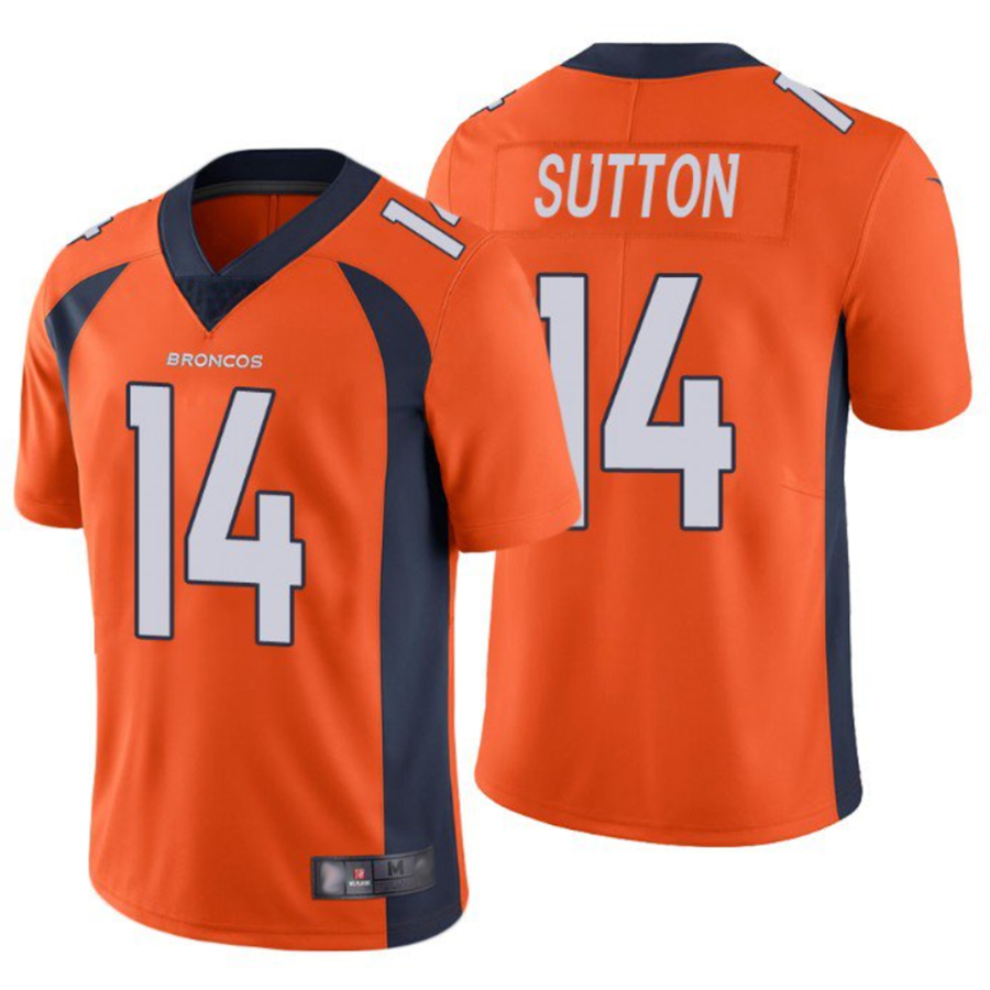 Pouc D.Broncos #14 Courtland Sutton Player Orange Limited Stitched Jerseys
