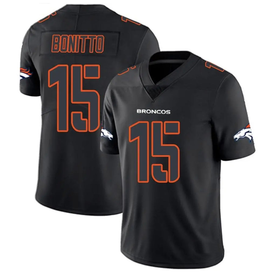 Pouc D.Broncos #15 Nik Bonitto Player Limited Black Impact Stitched Jerseys