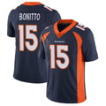 Pouc D.Broncos #15 Nik Bonitto Player Navy Vapor Untouchable Limited Game Stitched Jerseys