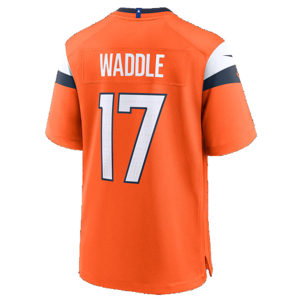Pouc D.Broncos #17 Jaylen Waddle Orange Game Stitched Jerseys