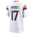 Pouc D.Broncos #17 Jaylen Waddle White Game Stitched Jerseys