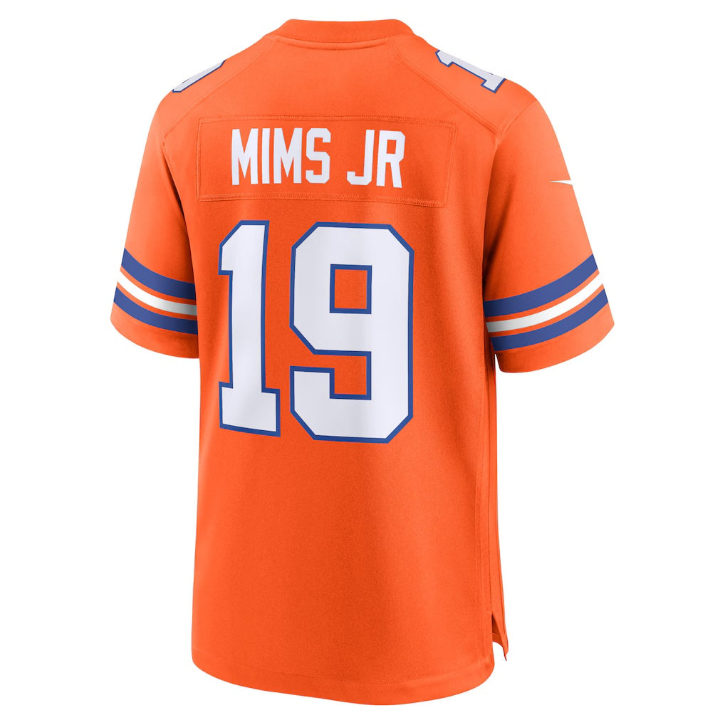 Pouc D.Broncos #19 Marvin Mims Jr Orange Mile High Collection 1977 Throwback Player Game Stitched Jerseys