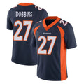 Pouc D.Broncos #27 J.K. Dobbins Player Navy Vapor Untouchable Limited Game Stitched Jerseys