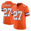 Pouc D.Broncos #27 J.K. Dobbins Player Orange Vapor Untouchable Limited Home Game Stitched Jerseys