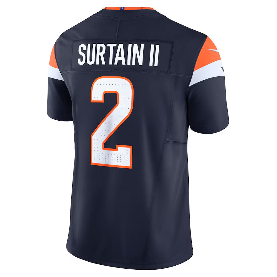 Pouc D.Broncos #2 Patrick Surtain II Player Navy Vapor F.U.S.E. Limited  Stitched Jerseys