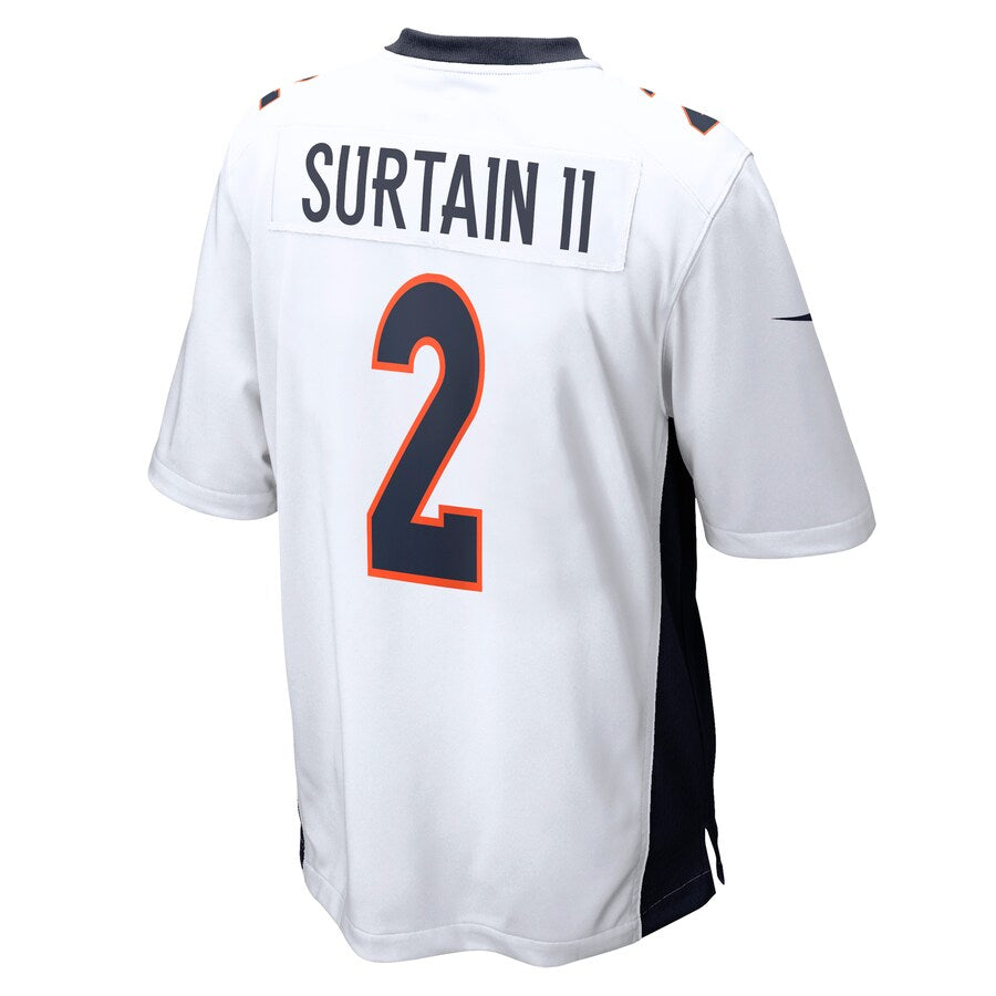 Pouc D.Broncos #2 Patrick Surtain II Player White Home Game Stitched Jerseys