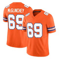 Pouc D.Broncos #69 Mike McGlinchey Player Orange Limited Alternate Vapor F.U.S.E. Throwback Game Stitched Jerseys